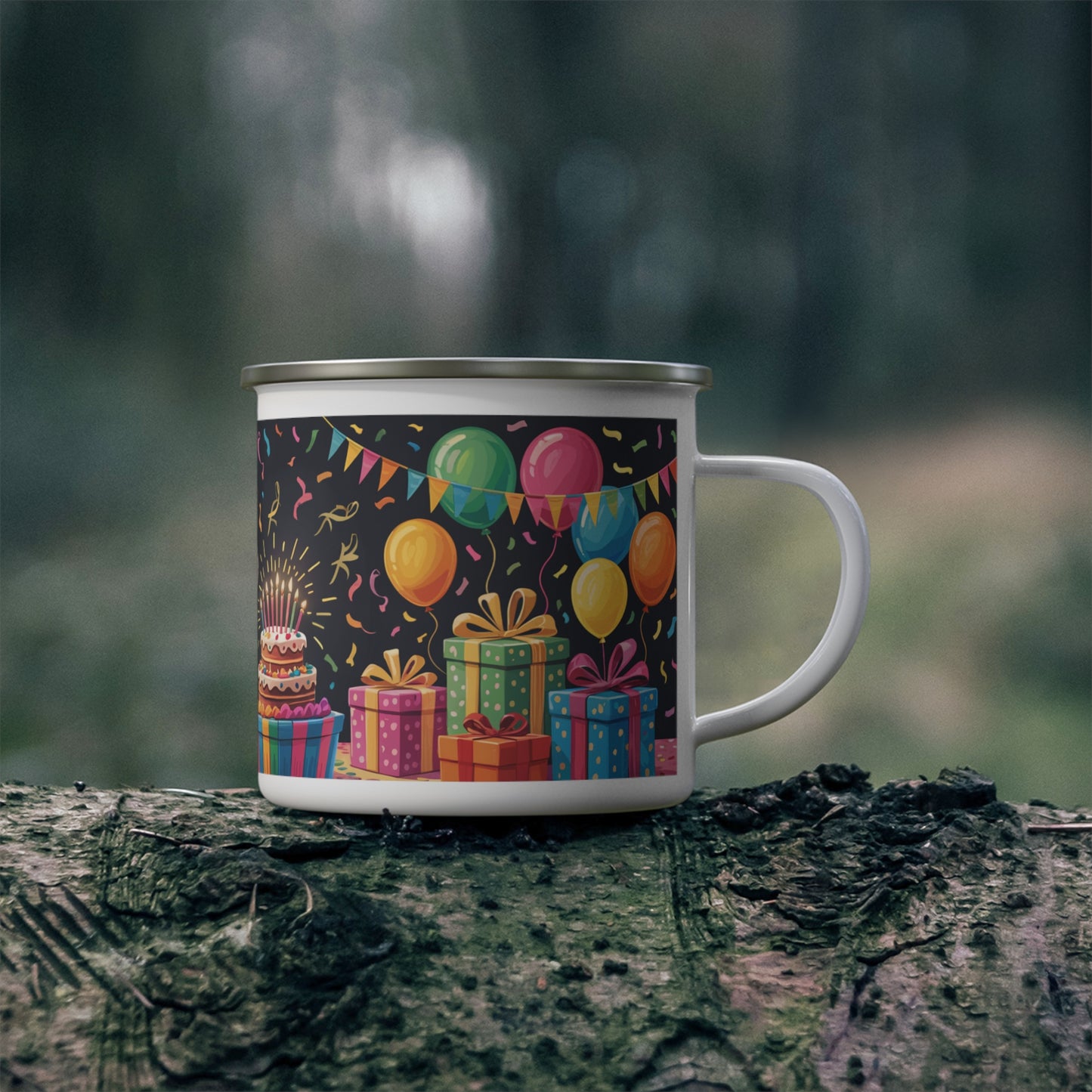 Elephant Birthday Enamel Camping Mug