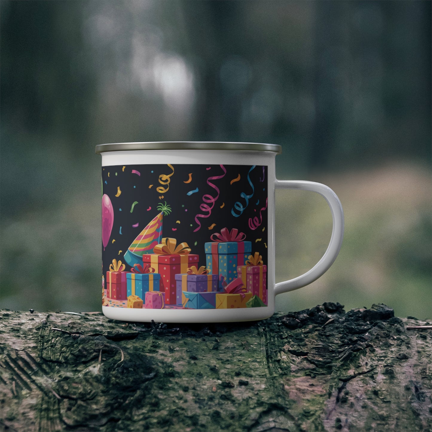 Puffin Birthday Enamel Camping Mug