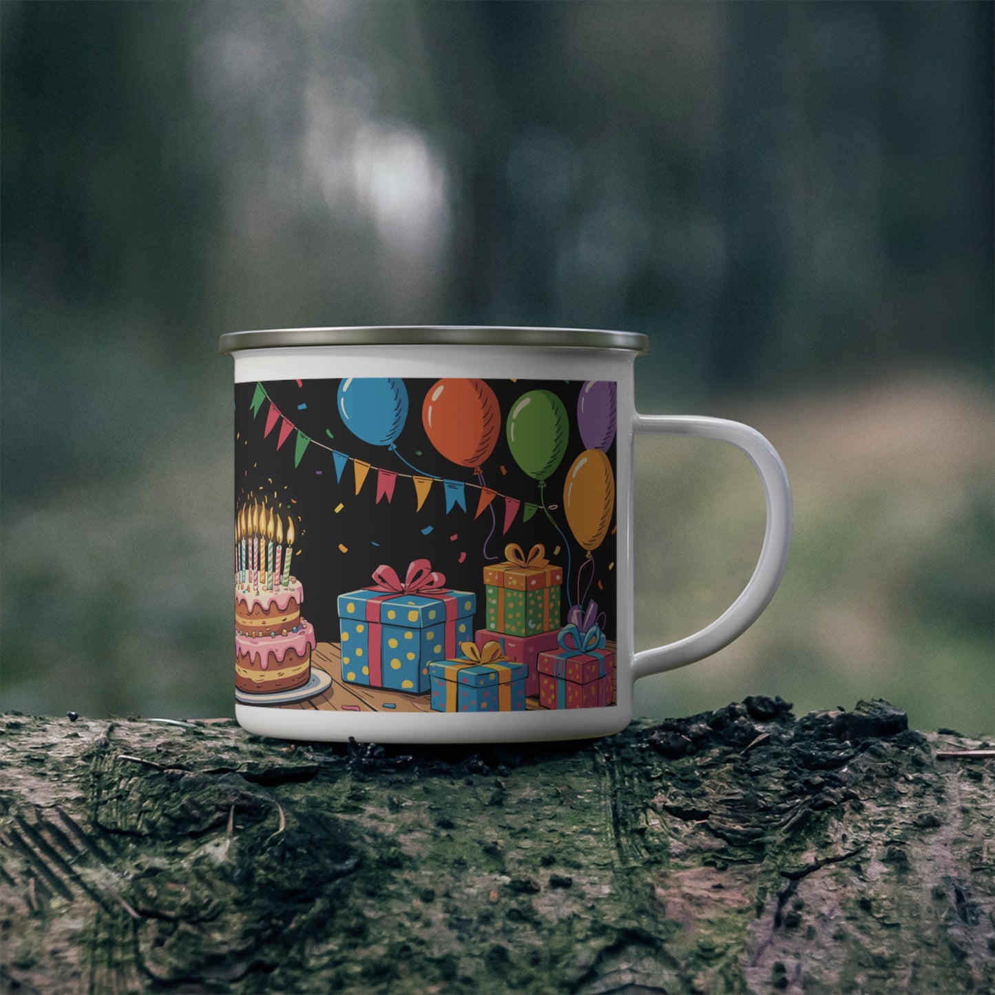 Turtle Birthday Enamel Camping Mug