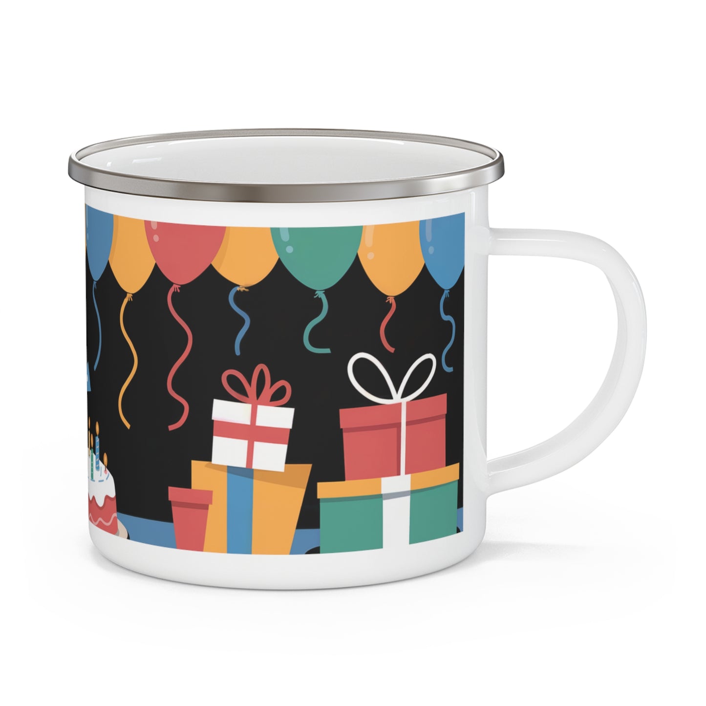 Hedgehog Birthday Enamel Camping Mug