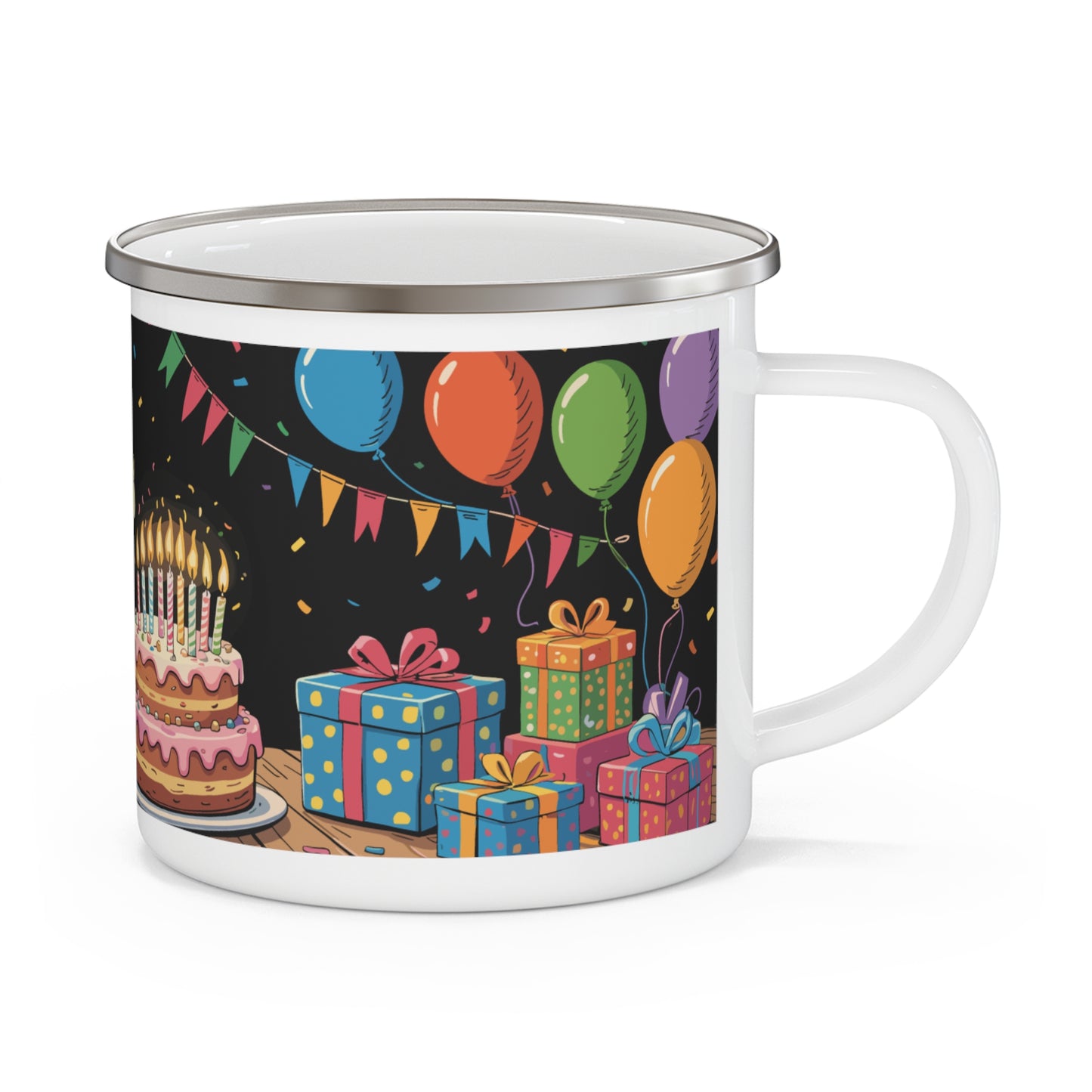 Turtle Birthday Enamel Camping Mug