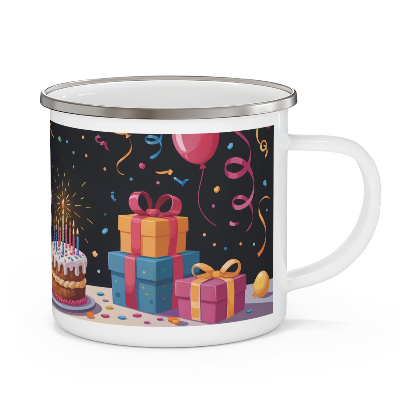 Squirrel Birthday Enamel Camping Mug