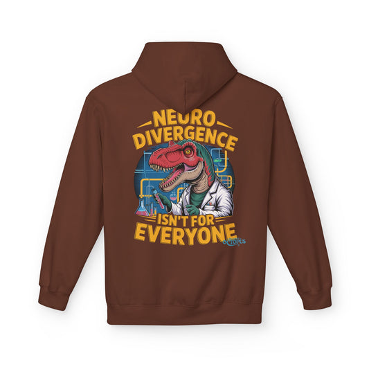 "NEURODIVERGENCE ISN'T FOR EVERYONE" - T-rex - Unisex Midweight Softstyle Fleece Hoodie