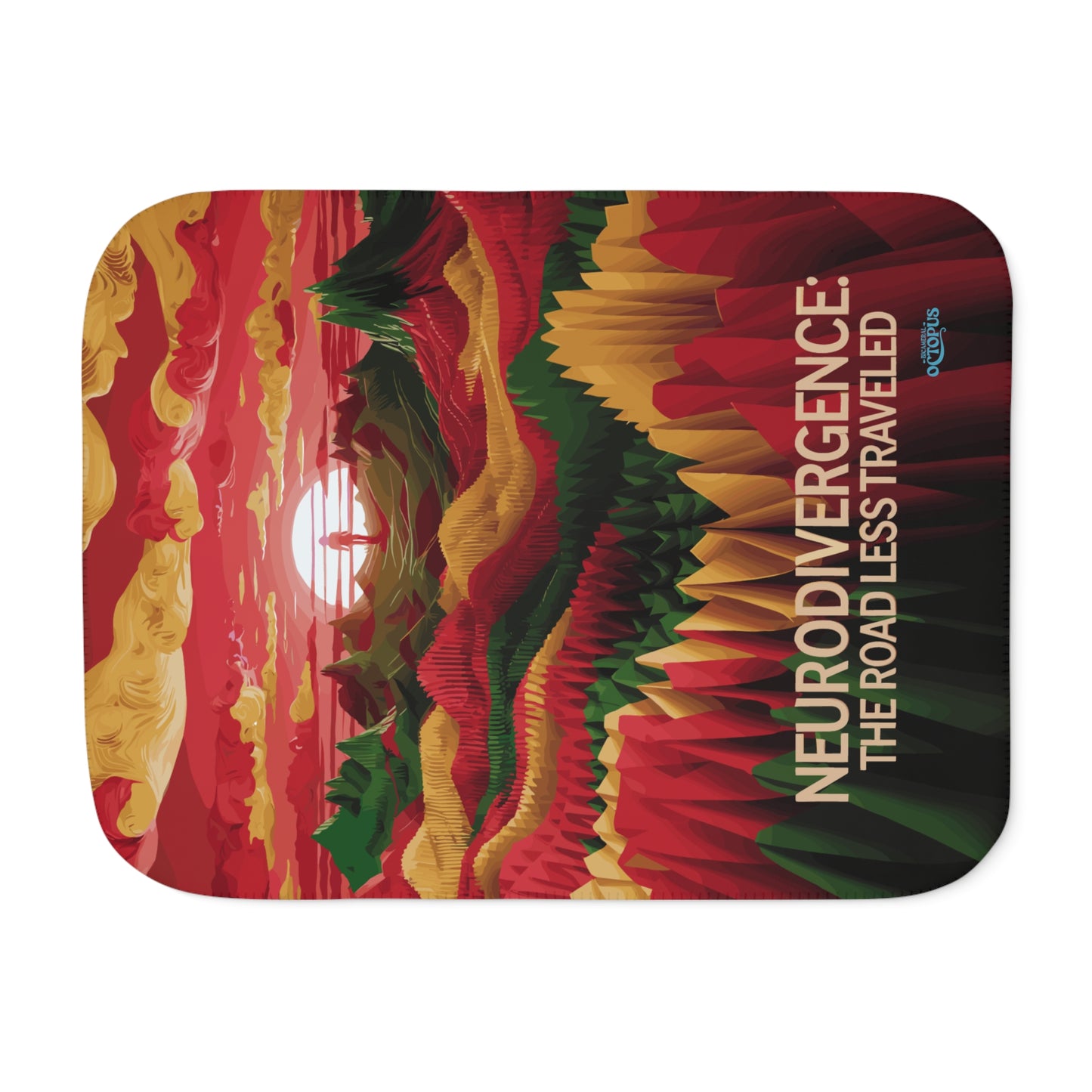 Sherpa Blanket - "Neurodivergence: the Road Less Traveled"  - man in sunset