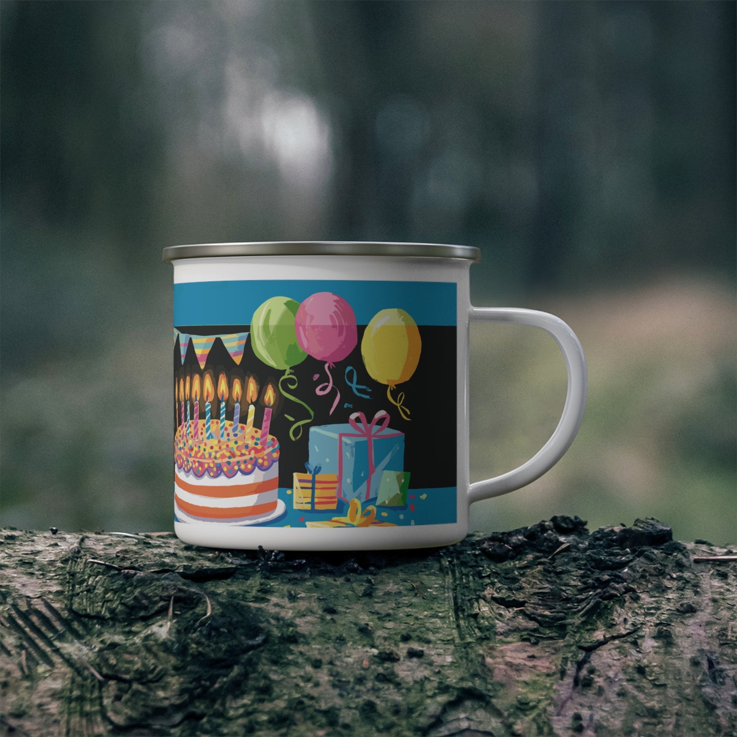 Frog Birthday Enamel Camping Mug