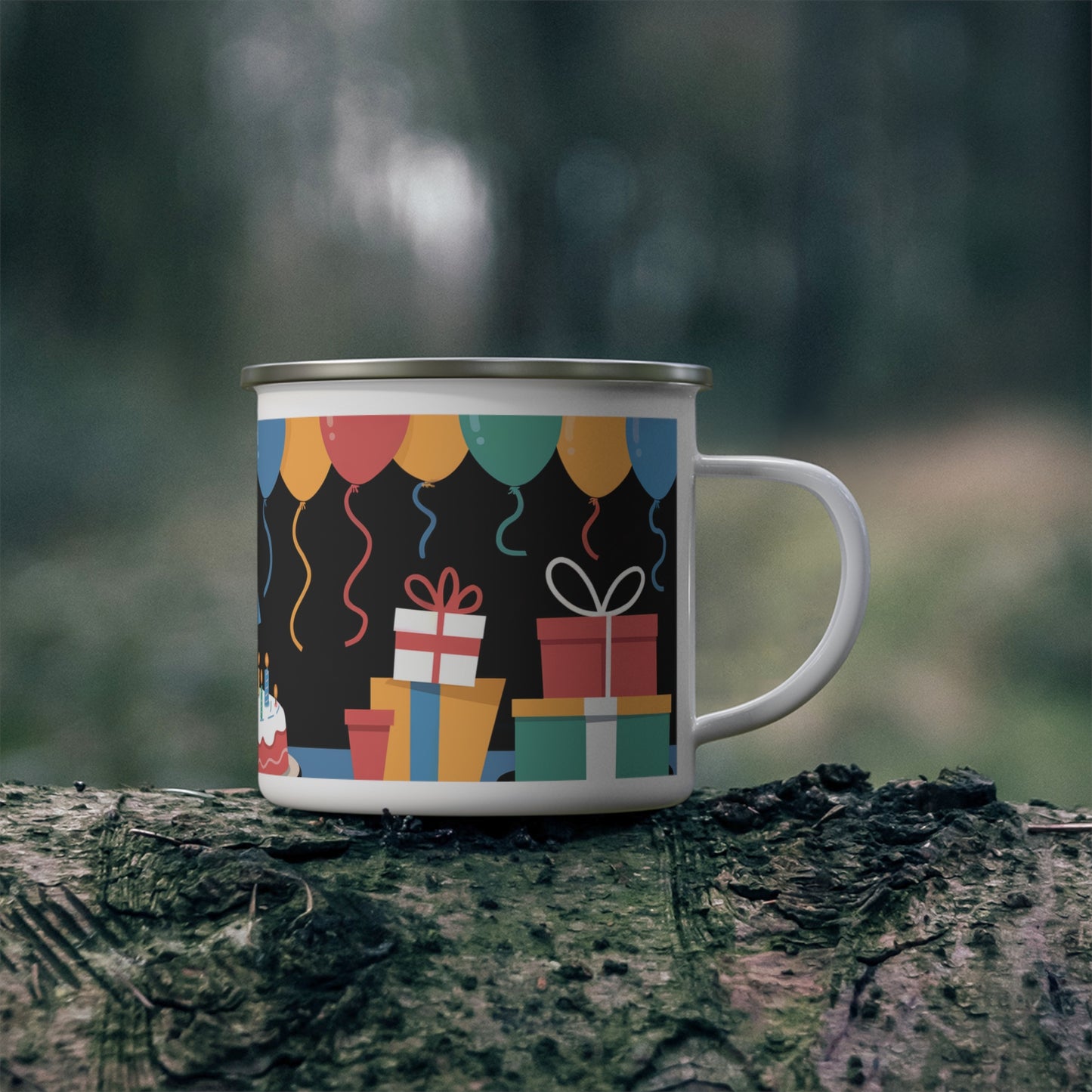 Hedgehog Birthday Enamel Camping Mug
