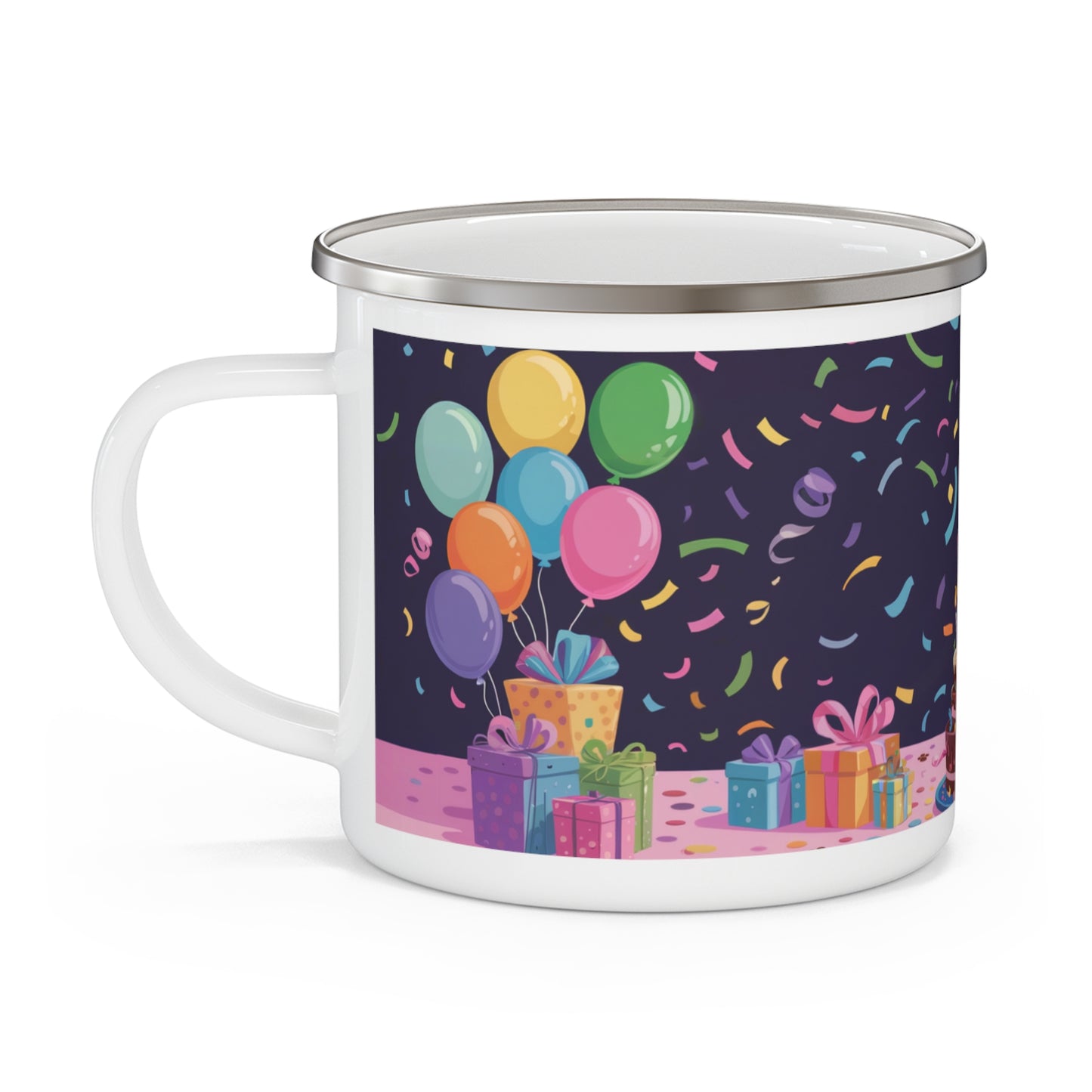 Poodle Birthday Enamel Camping Mug