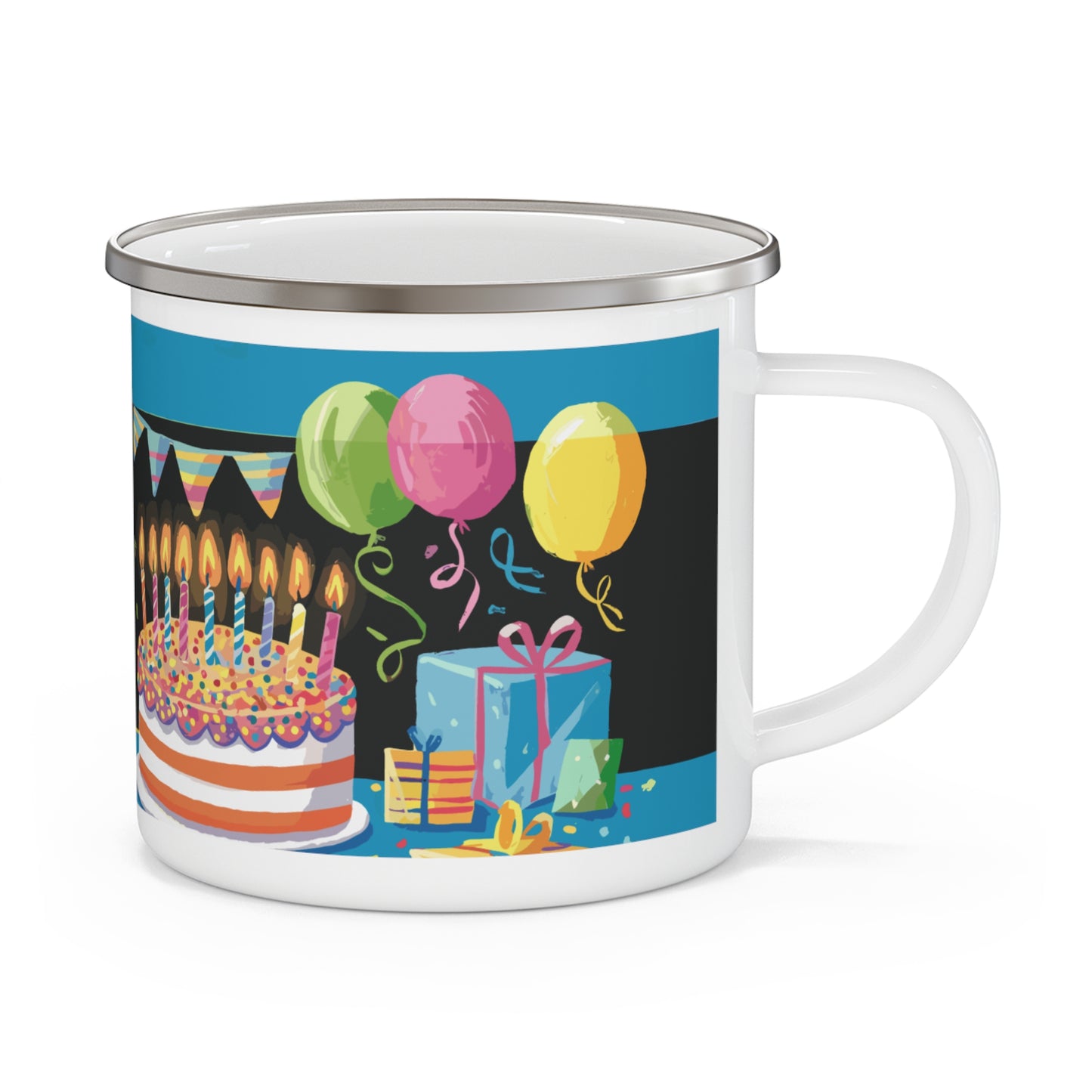Frog Birthday Enamel Camping Mug