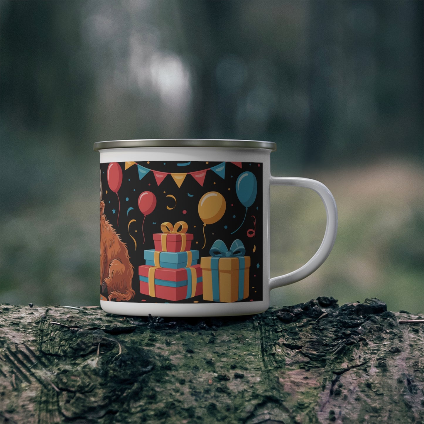 Scottish Highland Birthday Enamel Camping Mug