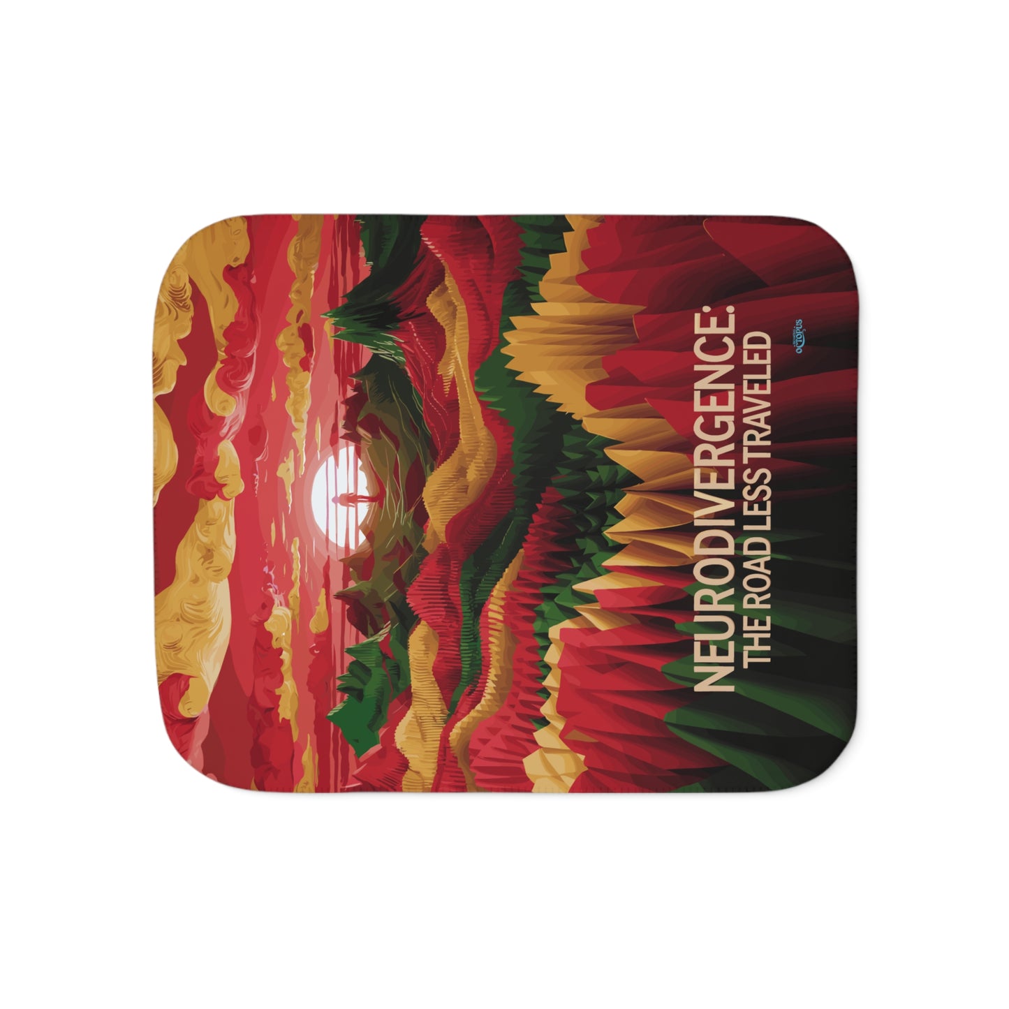 Sherpa Blanket - "Neurodivergence: the Road Less Traveled"  - man in sunset