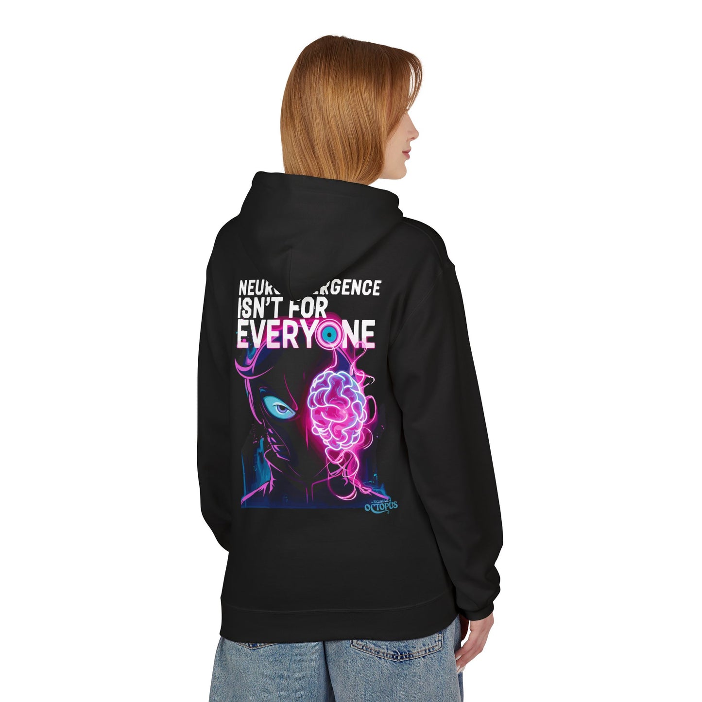 a"NEURODIVERGENCE ISN'T FOR EVERYONE" - Brain - Unisex Midweight Softstyle Fleece Hoodie